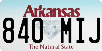 AR license plate 840MIJ