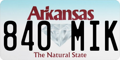 AR license plate 840MIK
