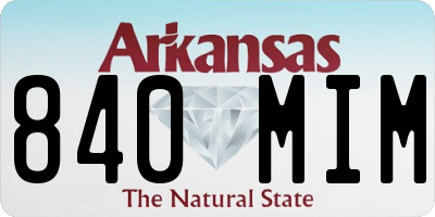 AR license plate 840MIM