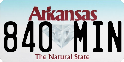 AR license plate 840MIN