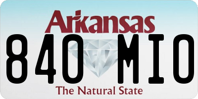 AR license plate 840MIO