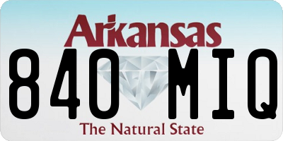 AR license plate 840MIQ
