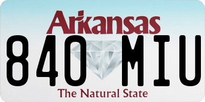 AR license plate 840MIU