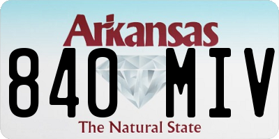 AR license plate 840MIV