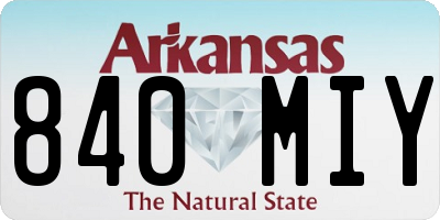 AR license plate 840MIY