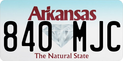 AR license plate 840MJC
