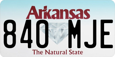 AR license plate 840MJE