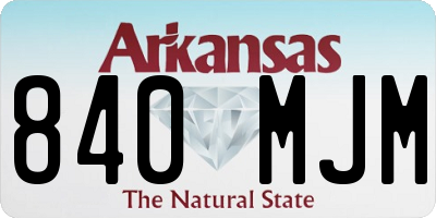 AR license plate 840MJM