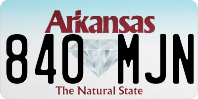 AR license plate 840MJN