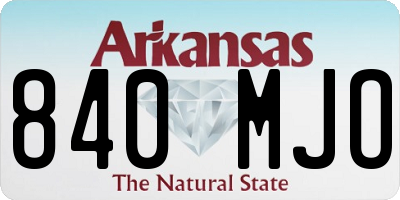 AR license plate 840MJO