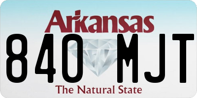 AR license plate 840MJT