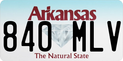 AR license plate 840MLV