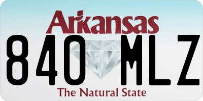 AR license plate 840MLZ