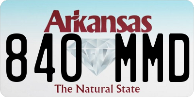 AR license plate 840MMD