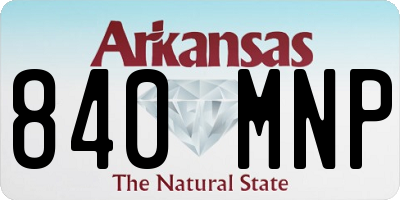 AR license plate 840MNP