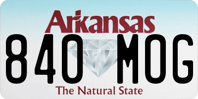 AR license plate 840MOG