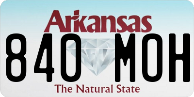 AR license plate 840MOH