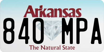 AR license plate 840MPA