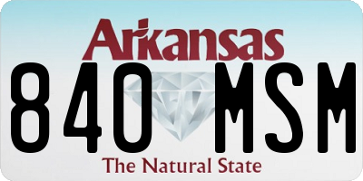 AR license plate 840MSM
