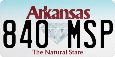 AR license plate 840MSP