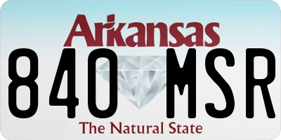 AR license plate 840MSR