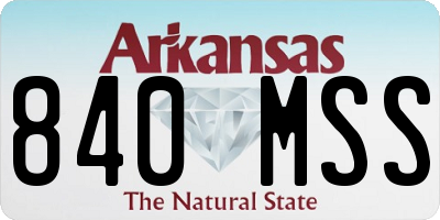 AR license plate 840MSS