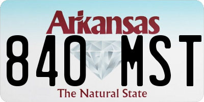 AR license plate 840MST
