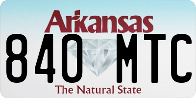AR license plate 840MTC