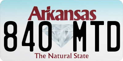AR license plate 840MTD