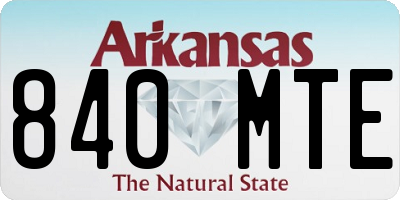 AR license plate 840MTE
