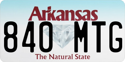 AR license plate 840MTG