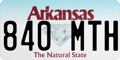 AR license plate 840MTH