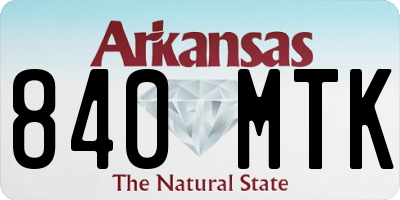 AR license plate 840MTK