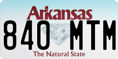 AR license plate 840MTM