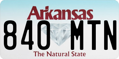 AR license plate 840MTN