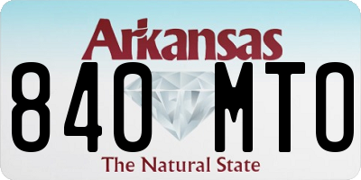 AR license plate 840MTO