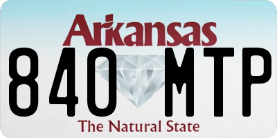 AR license plate 840MTP