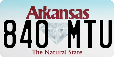 AR license plate 840MTU