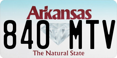 AR license plate 840MTV