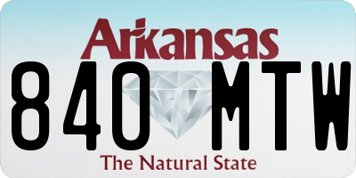 AR license plate 840MTW