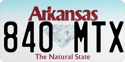 AR license plate 840MTX