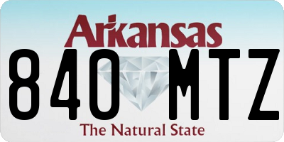 AR license plate 840MTZ