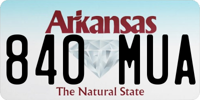 AR license plate 840MUA