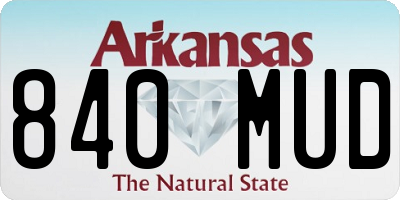 AR license plate 840MUD