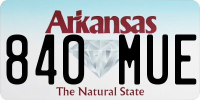 AR license plate 840MUE