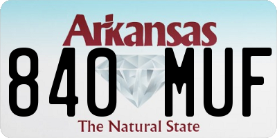 AR license plate 840MUF