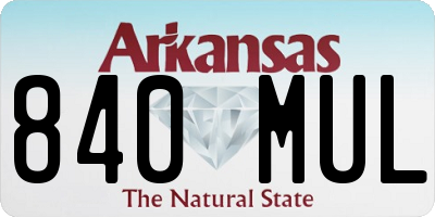 AR license plate 840MUL