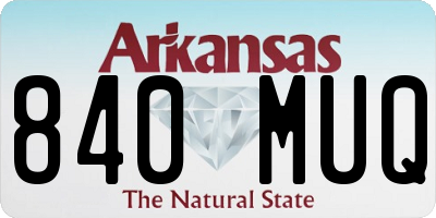 AR license plate 840MUQ