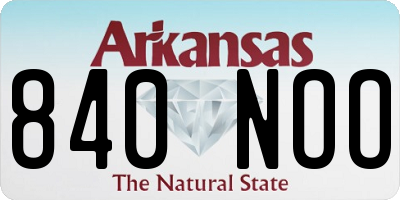 AR license plate 840NOO