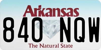AR license plate 840NQW